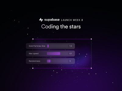 Launch Week 8 – coding the main visual design figma gradient illustration launchweek purple startup supabase tech vector