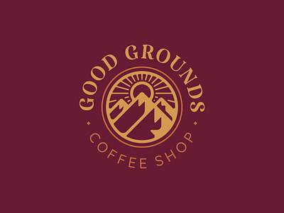 Good Grounds | Logo Design brand branding christian circle clean coffee logo design emblem good graphic design icon illustration logo minimal mountains northwest sunrise vector