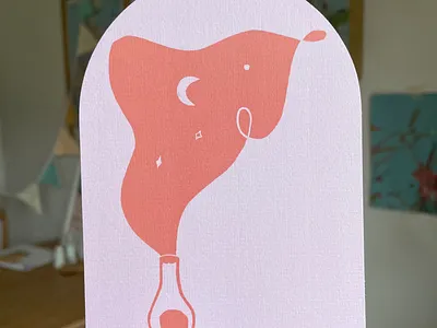 Postcards colour design graphic design illustration imagery linoprint postcard print