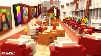 Museum construction 3d banana building construction games gift hall lego megamod minecraft museum paintings roblox traffic cone voxel voxel graphics voxelart