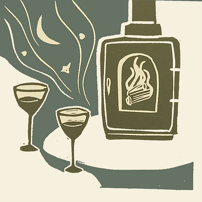 Stove Wines design graphic design illustration linoprint