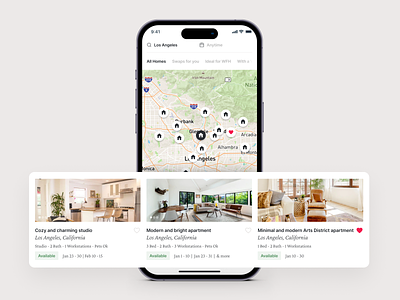 Kindred | Map View app app design branding design discovery flat graphic design home illustration interfaces logo map product design travel typography ui ui design ux ux design visual design