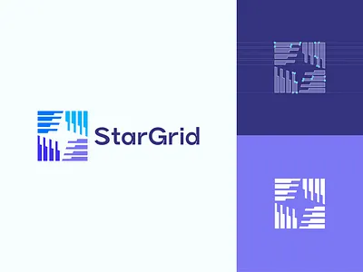 StarGrid abstract logo app logo branding gradient logo icon logo logo concept logo creator logo idea logo inspiration logo mark logo rebrand logo redesign logo refresh negative space negative space logo software logo star startup logo technology logo