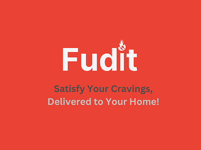 Fudit -Food Delivery App 3d logo ui