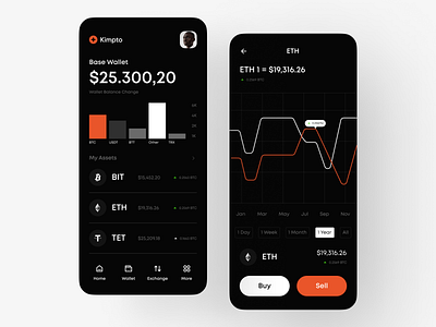 Cryptor App UI bitcoin blockchain cryptocurrency cryptor cryptor app cryptor design design home screen ios minimal app mobile ui modern app ui ux