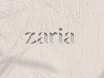 zaria fashion logo logotpye minimalist typography zaria
