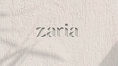 zaria fashion logo logotpye minimalist typography zaria