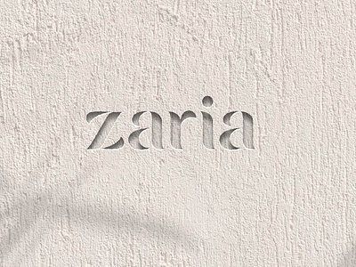 zaria fashion logo logotpye minimalist typography zaria