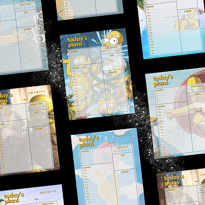 Simpsons Daily Digital Planner Bundle 2023 2024 Simpsons Bundle planner simpsons lovers planner