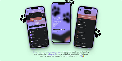 Kittybank app design bank app banking app cat design design smart banking ui uiux