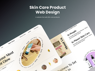 A skin care product best ui design figma landing page mokeup skin care product ui web design