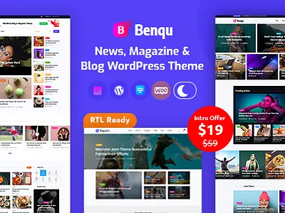 Benqu – News Magazine WordPress Theme adobe photoshop ui ui design wordpress