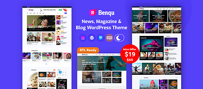 Benqu – News Magazine WordPress Theme adobe photoshop ui ui design wordpress