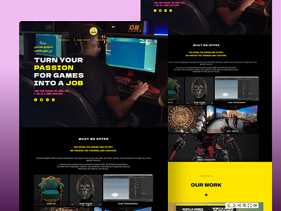 Game Development Website For Our 1st Client branding creativeagency design digitalmarketing game gamedesign gamedev onlinelearning socialmediamarketing ui ux