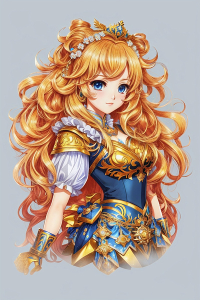 Zodiac Queen: Enchanting AI Anime Girl Character Art in Leo anime love