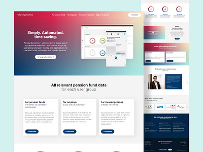 Web Design For Pension Company adobe xd design employer portal figma graphics design gutenberg insurance landing page pension fund pension web application ui ux web application web design wordpress