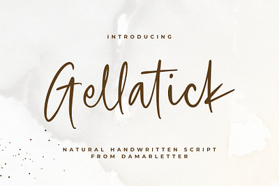 Gellatick Handwriting Script branding design font identity illustration lettering logo type typography ui