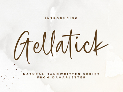 Gellatick Handwriting Script branding design font identity illustration lettering logo type typography ui