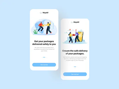 Onboarding screen for a global package delivery app app delivering app figma onboarding screen ui ux