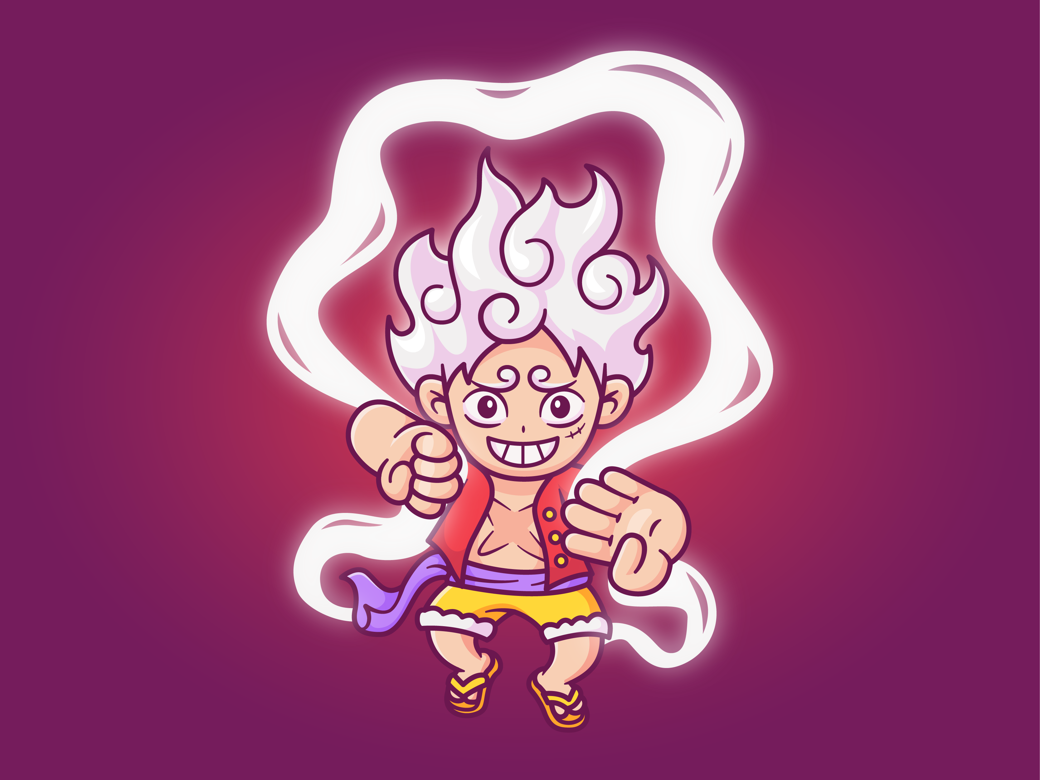 Sun God Nika☀️ (Luffy Gear 5) by catalyst on Dribbble