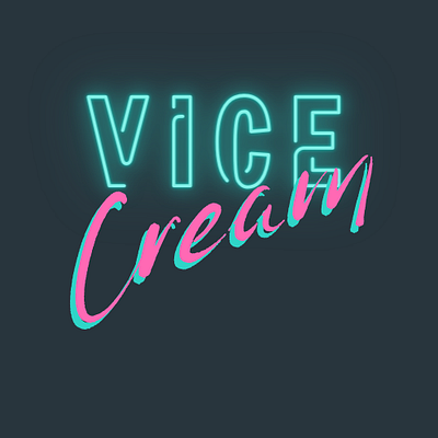 Vice Cream branding copywriting design development graphic design landing page logo retro retrowave synthwave web web design web development