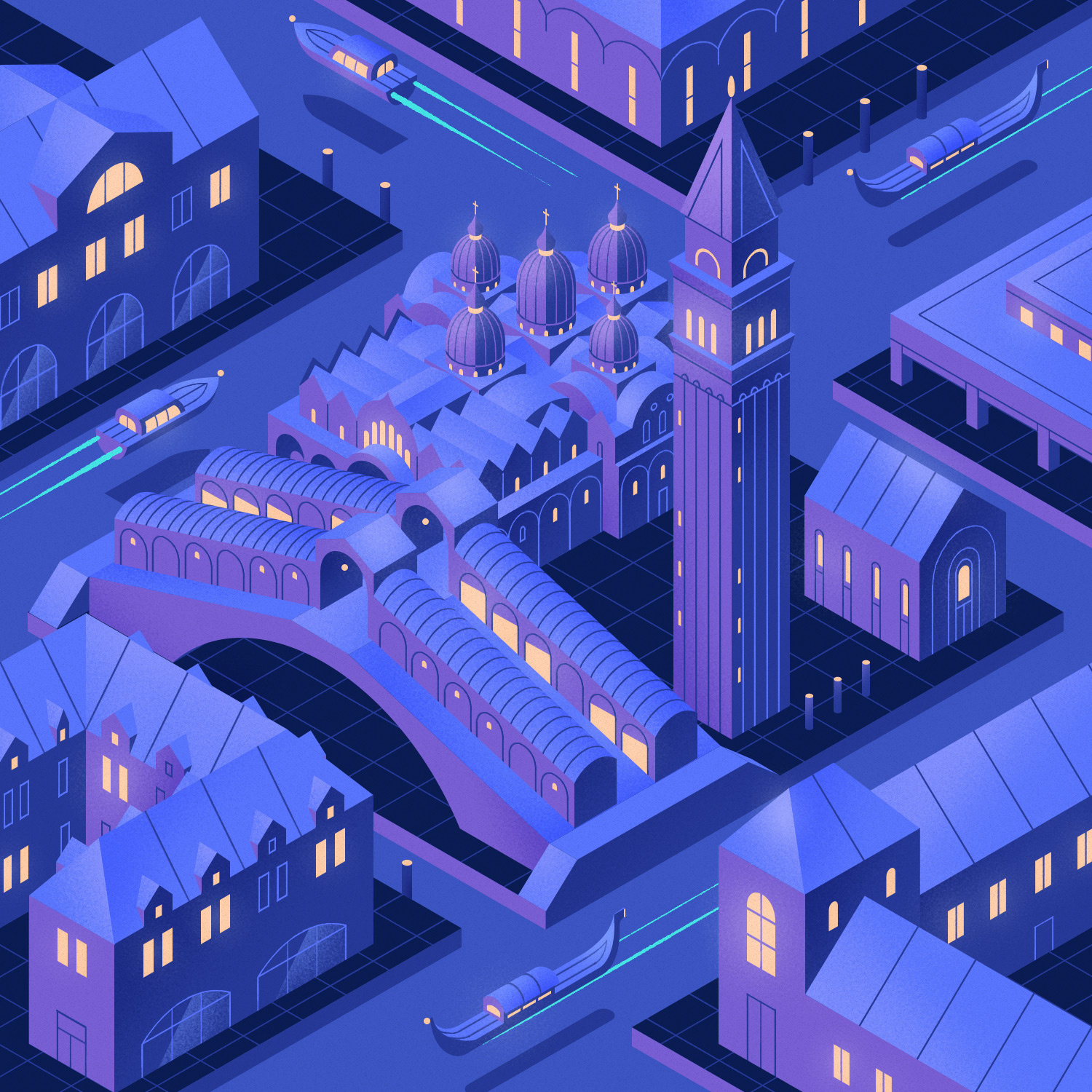 Venice illustration architecture digital illustration photoshop