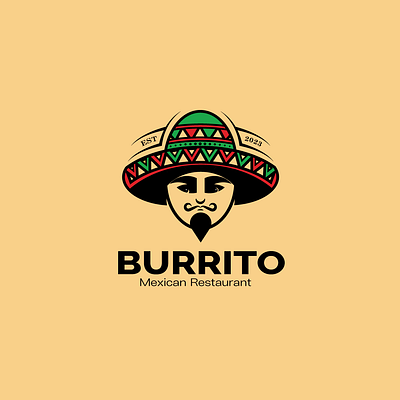 Burrito Logo branding graphic design illustrationlogo logo logodesign mexicanlogo restaurantlogo