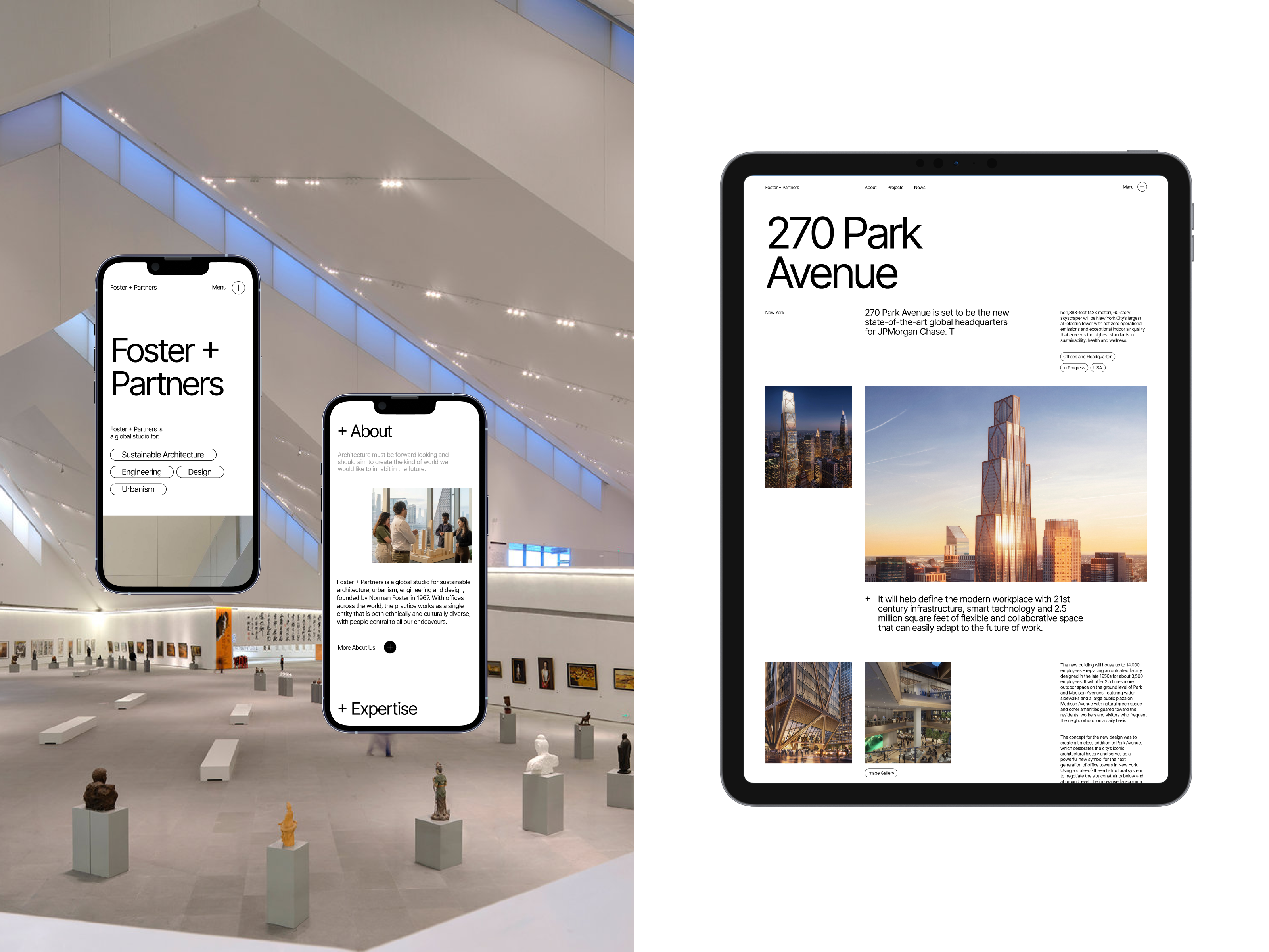 Foster + Partners | Architecture Website architecture website clean design flat minimal website ui ux web web design website