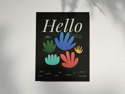 JUST SAY HELLO POSTER graphic design