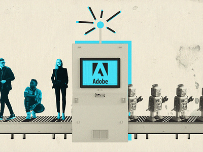 Adobe Staff Worry Their AI Could Kill the Jobs of Their Own Cust a.i adobe artificial intelligence collage creator designers digital collage digital illustration graphic design illustration layoff photoshop robot work