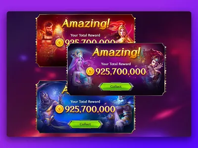 Battle Scratch - UI/UX design. Pop-ups casual game scratch ticket