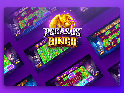 Pegasus Bingo - UI/UX design bingo casual game pegasus