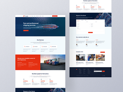 Transportation Web Design for Logistics logistics transportation ui ux web design webflow website wordpress