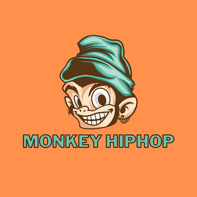 Hip Hop Monkey 3d animation branding graphic design hip hop logo monkey motion graphics ui