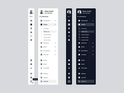 UI Sidebar navigation ahmed tamjid clean dashboard e commerce dashboard menu minimal navigation product design side bar side nav sidebar sidenav ui design user interface ux design vavi