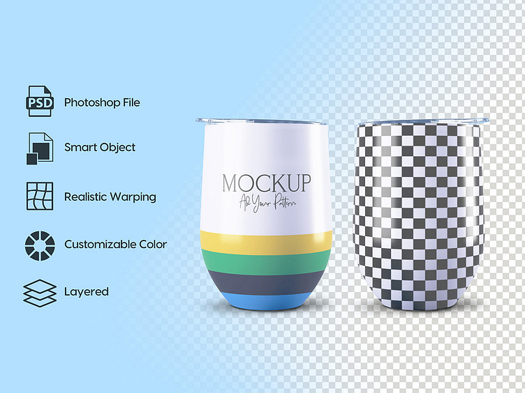 White Wine Tumbler Mockup Graphic by thesundaychic · Creative Fabrica