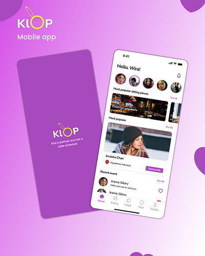 KLOP MOBILE APP app brand branding design designer mobile app ui ux