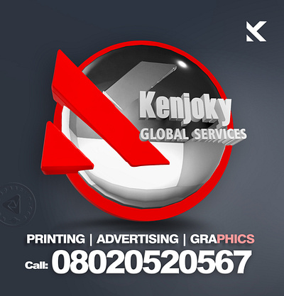 3DLOGO DESIGN:KENJOKY GLOBAL 3d animation branding motion graphics