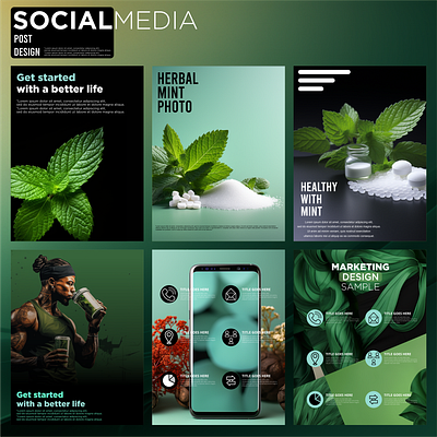 Social media design abstract branding business design graphic design healt healty illustration logo promotion social media