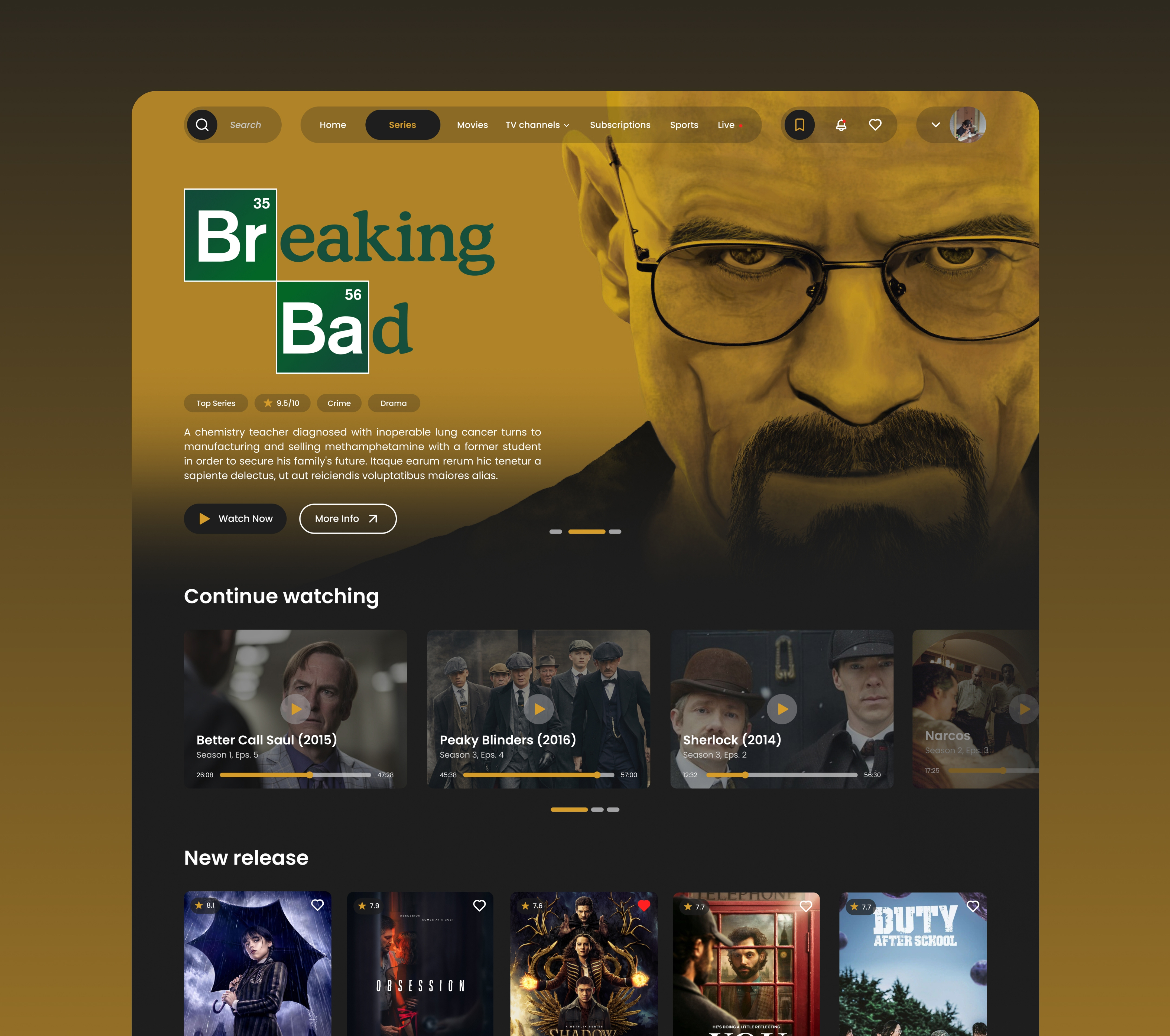 Cineprime - Streaming Platform app branding design graphic design ui ux