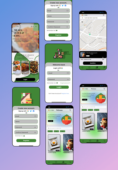 QuikEats food inspiration mobile ui