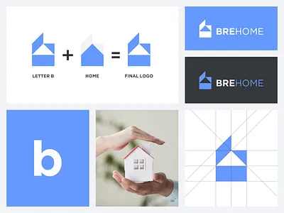 LETTER B AND HOME LOGO b logo brand branding color design dual meaning logo home home logo illustration letter b logo logo combination logo designer negative space logo prio hans typography ui vector