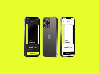 Monetto — Animation. Card selection screen. 3d animation app application bank app banking clean design finance app fintech minimal ui ux