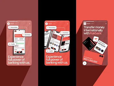 Rakbank — Social Media Posts. brand identity branding design graphic design illustration instagram minimal post design social media typography ui