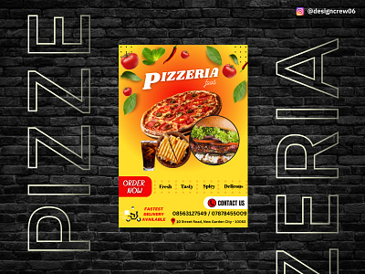 Pizza Flyer Design adobe xd animation app design banner branding brochure businessflyer creativedesign design figma flyer foodflyer graphic design illustration logo partyflyer photoshop professional prototyping ui