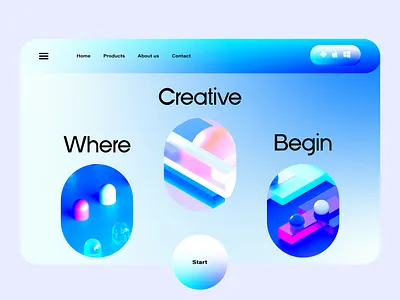 WCB UI Visual 3d refraction visual ui design application design designer india interface lalit promo screen startup ui ui designer ux web