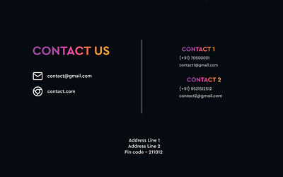 Contact Us Template graphic design illustration typography ui ux vector