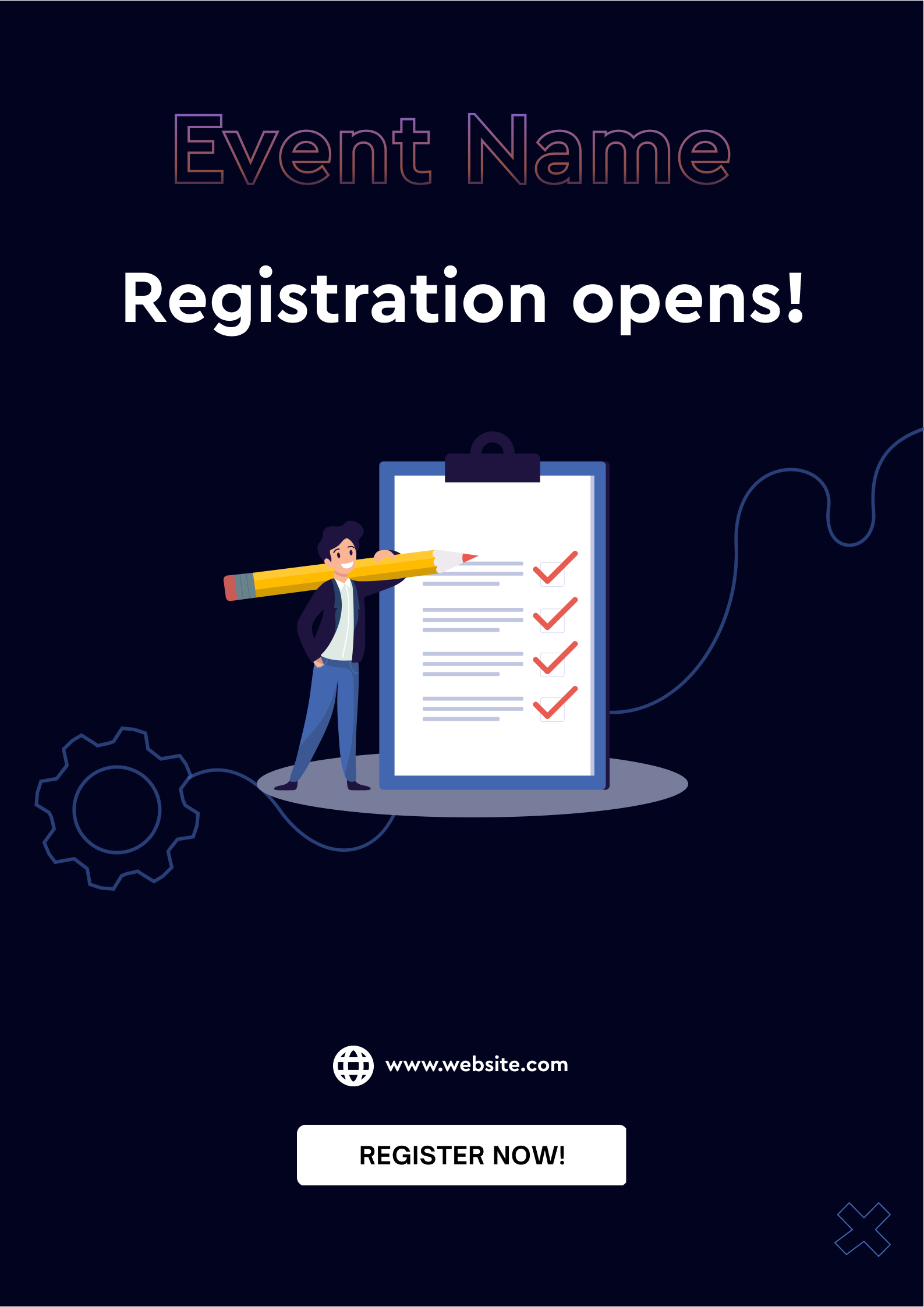 Even Registration Post Template by Thakur Aman on Dribbble