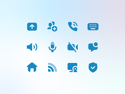 Roondy conference iconset call camera chat conference home icons iconset meeting message mic screencast security speak tab board team ui elements users webcam webinar wifi