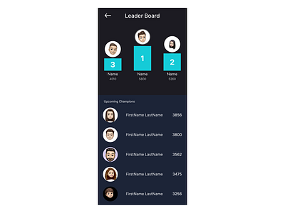 Daily UI challenge - 19/100 Leaderboard daily ui challenge design ui